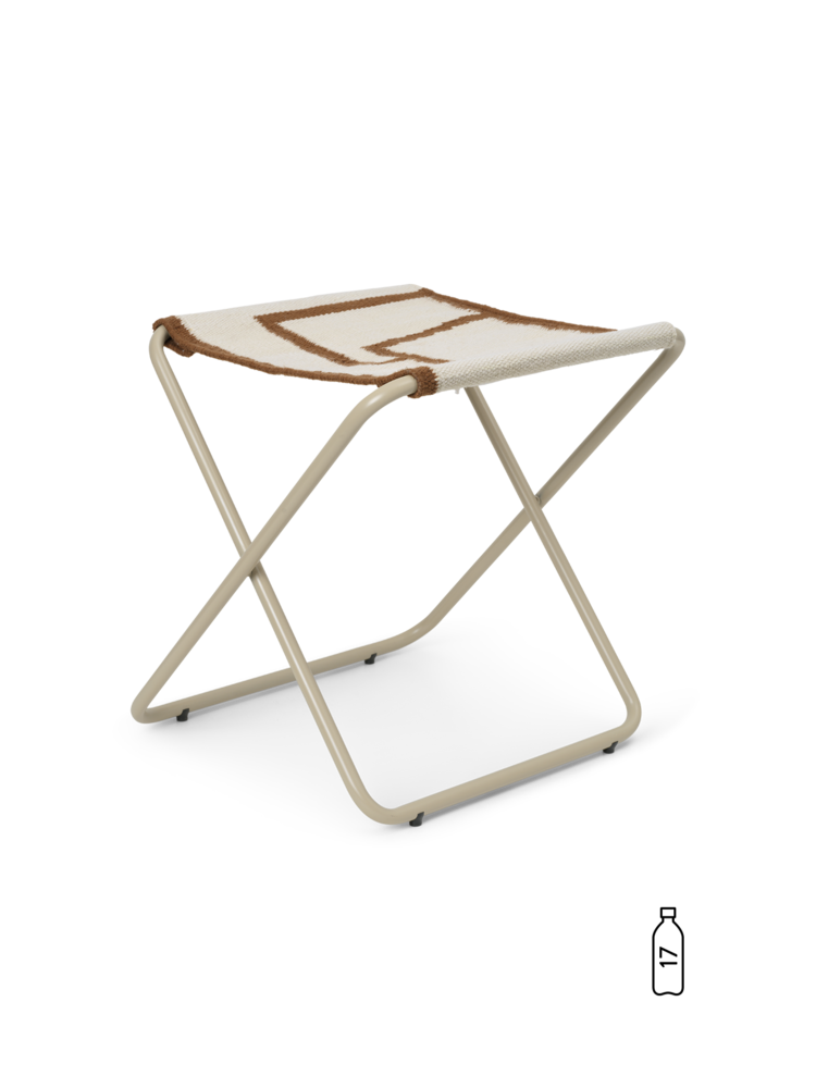 Tabouret pliant Désert Beige - Cachemire/Caramel