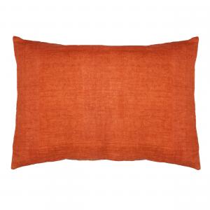 Coussin lin orange alpha basic