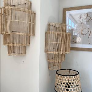 Applique en rotin naturel