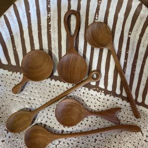 Set de 6 cuilleres en bois d'acacia