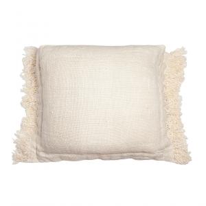 Coussin grosse maille blanc