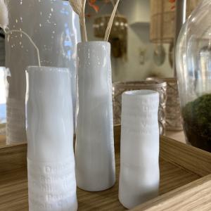 Lot 3 vases blanc