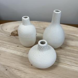 Set 3 mini vases perles