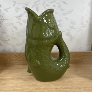 Vase poisson kaki