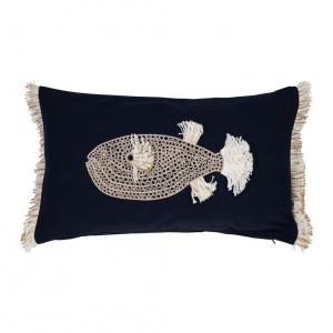 Coussin bleu baleine