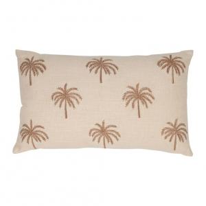 Coussin palmier ecru terra