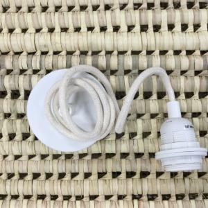 Suspension douille blanche 110cm