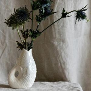 Mini vase poisson blanc