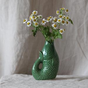 Mini vase poisson vert