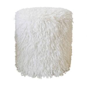 Tabouret octave fourrure blanc