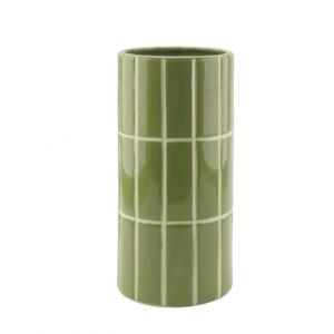 Vase carrelage kaki