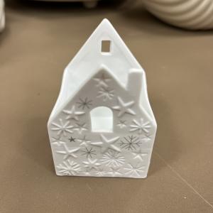 Photophore maison en porcelaine