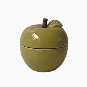 Bougie pom's glow kaki vanille