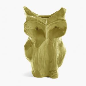 Vase hibou jaune l