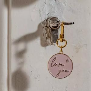 Porte cles love you rose