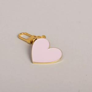 Porte cles coeur rose