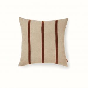 Housse senti stripe linen carob