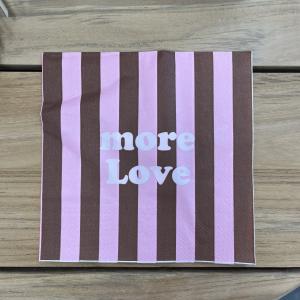 Serviette papier rayure more love
