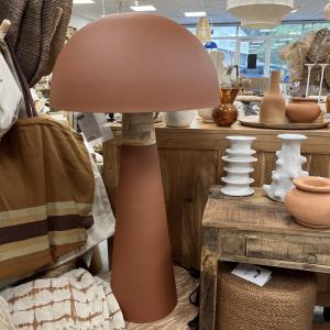Lampe jaffar terracotta et bois