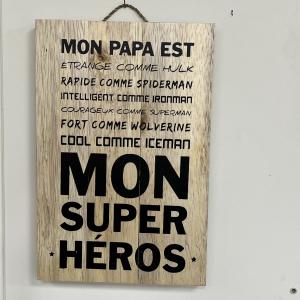 Panneau  papa super hero