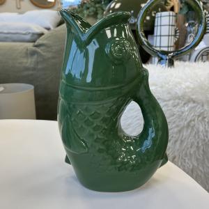 Vase ceramic poisson vert gm