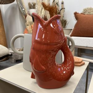 Vase ceramic poisson terracotta gm