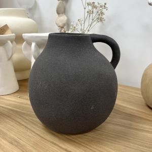 Vase cruche ceramique noir s
