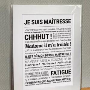 Affiche je suis maitresse