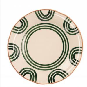 Saladier plat naples vert