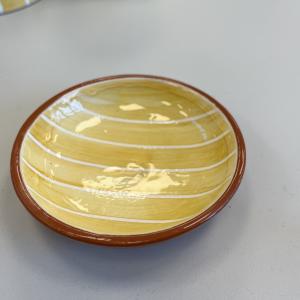 Mini assiette rayure jaune