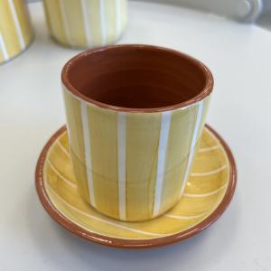 Mug expresso rayure jaune