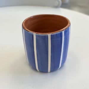 Mug expresso rayure bleu