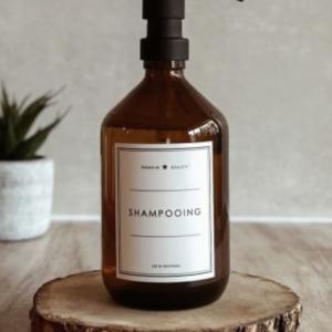 Flacon shampoing ambre 500ml