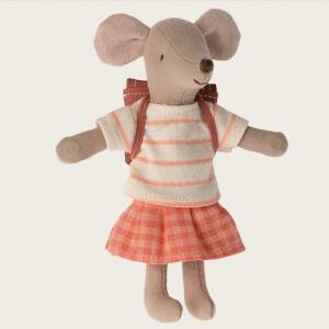 Souris tricycle grande soeur corail