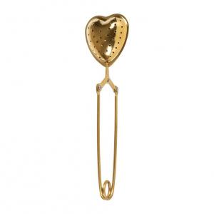 Infuseur forme coeur doré