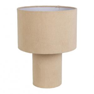 Lampe velours écru