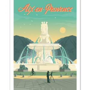 Affiche Aix en Provence 30x40