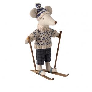 Papa souris bleu au  ski