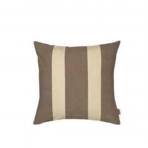 Coussin outdoor rayé brown