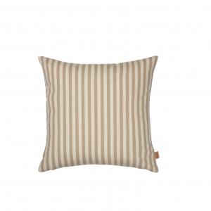 Coussin outdoor rayé sand et beige