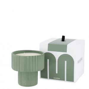 Bougie podium medium andy vert gris 200g