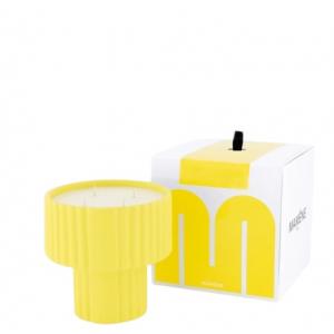 Bougie podium large simone jaune ci 340g