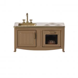 Meuble de cuisine marron clair souris