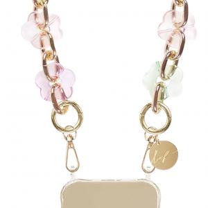 Chaine de telephone cassy fleurs pastel