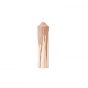Bougie pilier dryp beige h20
