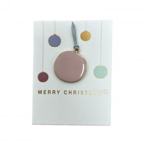 Ornement boule de noël rose