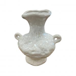 Vase tordu blanc crème gm