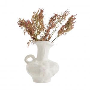 Vase tordu blanc crème