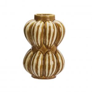 Vase rayé moutarde gm