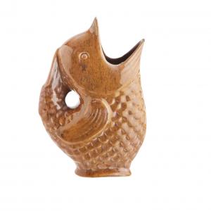 Vase pichet poisson golden orange